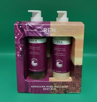 £38.95 • Buy REN Clean Skincare - Moroccan Rose Indulgent Body Duo Set - 2 X 200ml ✅️