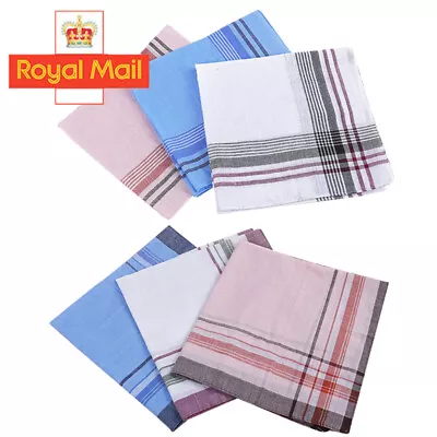 100% Cotton Handkerchiefs Large Mens Hankies 37 Cm (15 Inch) Assorted Colours • £5.98