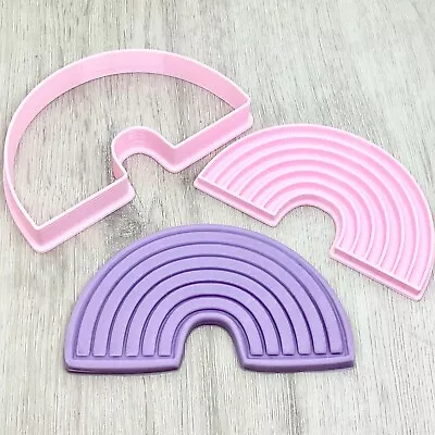 $12 • Buy Rainbow Cookie Cutter & Fondant Embosser Stamp - Birthday Party Baby Shower