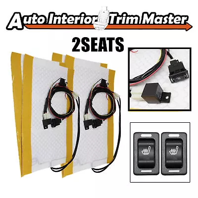 4Pads Heated Seat Heater Kit W/ Switch Universal Wiring Harness For Golf Carts • $55.49