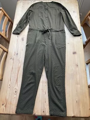 Womens Vintage Olive Green Jumpsuit Size 8 • £8