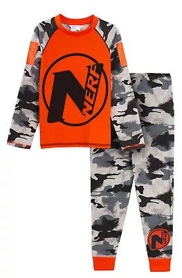 Boys Official Nerf Pyjamas Kids Camo Dress Up Full Length Novelty Pjs Set Gift   • £14.95