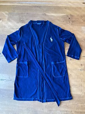 Ralph Lauren - Mens Dressing Gown - L/XL - 100% Cotton - Navy Blue • £30