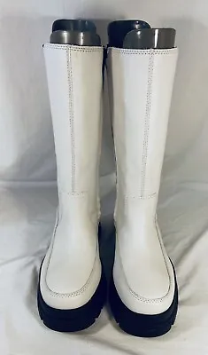 UGG Ashton High Chelsea Tall White Leather Boots Size US 8 EU 39 $190 • $99.99