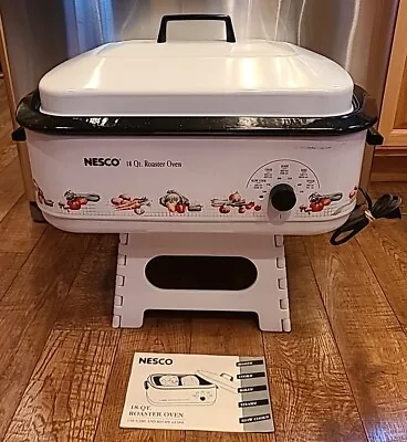 Working Vintage Nesco 18q Roaster Oven Includes Lid Insert Rack And Base. • $100