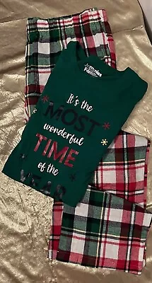 NWT Jammies For Your Families Most Wonderful Time Christmas Pajamas Size Large • $8.99