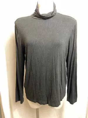 By Chicos Long Sleeve Mock Neck Black Size 2 Large Basic Top Undershirt Solid • $9