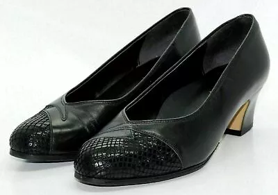 £12.90 • Buy Equity Women's Leather Court Shoes Heels Size 4 Black In Very Good Condition