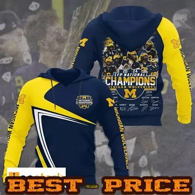 SALE!!_ Wolverines Team 2024 National Champions Men's Hoodie Size S-5XL • $9.99