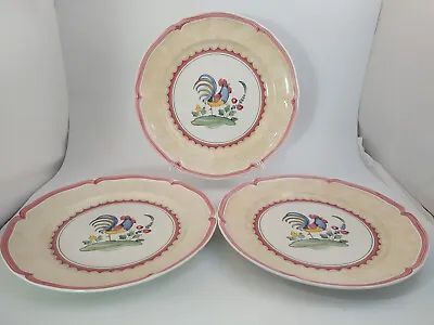 Set Of 3 Villeroy & Boch Jardin D'Alsace Village Dinner Plates - Heavy Wear • $56