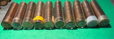 1960P 1961P 1963P 1963D 1964P 1964D 1968S 1969S UNC Lincoln 10 Roll Lot • $50