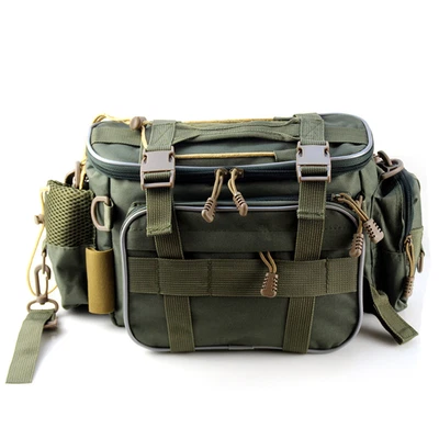 $41.35 • Buy Fishing Tackle Bag Fishing Gear Storage Bag Organizer Waist Bag Messenger C7L1