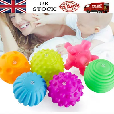 6PCS Ball Set Massage Soft Ball Baby Sensory Toys Toddler Balls Texture For Kids • £9.46