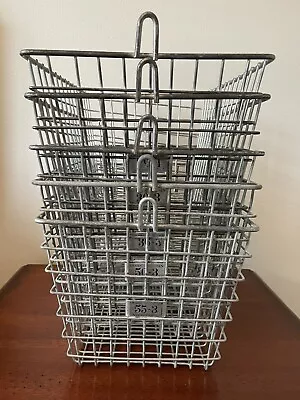 Lot Of 5 Vintage Metal Wire Gym Locker Industrial Pool Storage Baskets W/numbers • $70