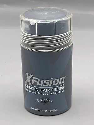 X Fusion Keratin Hair Fibers - GRAY - .53 Oz / 15 G New! • $20
