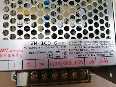 WM-100-6 Switching Power Supply Supply Switch 24V12V 5V • £7.80