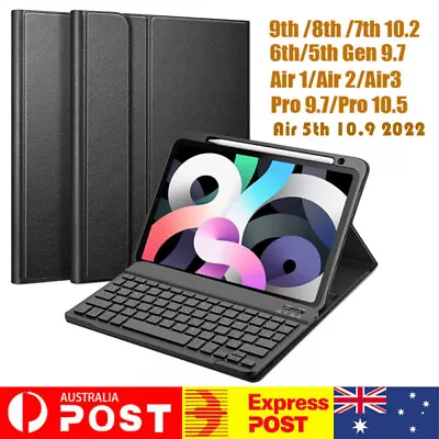 Smart Case With Bluetooth Keyboard Cover For IPad 9/8/7/6/5th Gen Air 3/2/ Pro • $37.90