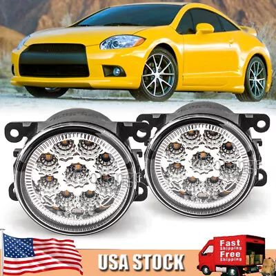 PAIR Front Bumper LED Fog Light Lamp For Mitsubishi 2006-2012 Eclipse/Endeavor • $22.85