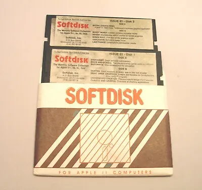 $7.99 • Buy Softdisk Magazine #81 Disks For Apple II+, IIe, IIc, IIGS - Vortex By Datamost