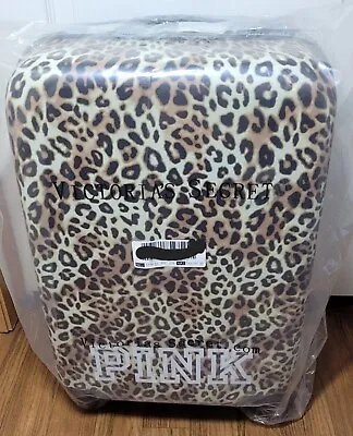 NOS Victorias Secret Pink HARD SHELL GRAPHIC Carry On Wheelie Suitcase Bag W Tag • $300