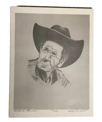 Vintage Montana Farmer # 19/100 Signed By Sue Randall Western Cowboy Print • $22.95