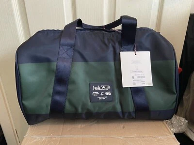 £30 • Buy BNWT Empty Men’s Navy Blue & Green Jack Wills Gym/Weekend/Duffle/Holdall Bag