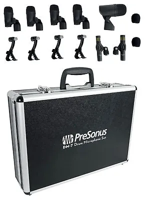 PRESONUS DM-7 Seven-Piece Drum Microphone Kit 7 Drum Mics W/ Case • $299.99