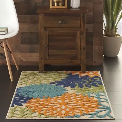 Aloha Indoor/Outdoor Multicolor 2'8  X 4' Area Rug (3x4) • $26.50