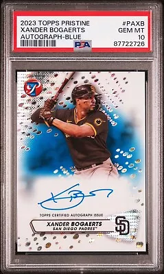 2023 Topps Pristine Xander Bogaerts Blue Refractor Auto #/75 PSA 10 Padres • $79.99