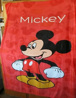 Disney Mickey Mouse Fleece Throw Blanket 60 X 50 UNUSED • $10