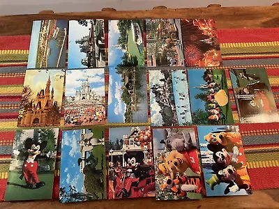 Vintage (1970s/1980s) Disney World Post Card Lot (16) • $10.99