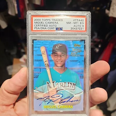2000 Topps Traded Miguel Cabrera Auto Certified Signed PSA 8.5 Mint Auto 9 😱😱 • $3000