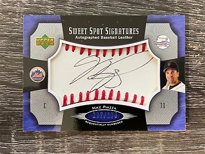 Mike Piazza Upper Deck Sweet Spot Signatures Autograph Card- Plus 3 More Cards • $150