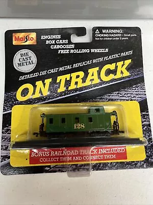 MAISTO On Track Die Cast Green 128 Caboose Blister Pack • $8