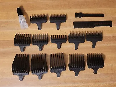 Wahl Clipper Combs OEM Kit Of 12 Combs Brush And Oil Brand New • $16.97
