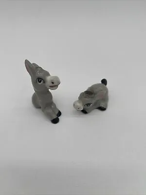 Vintage 1950's Pair Of Ceramic Goofy Donkeys Very Cute!! • $10