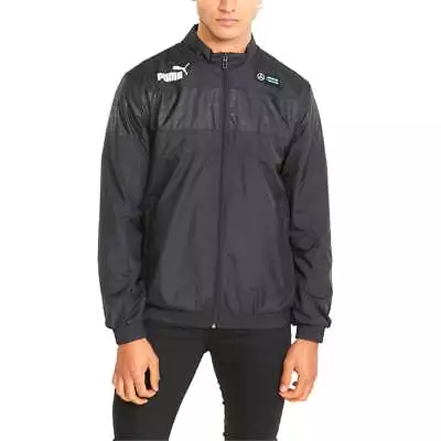 Puma Mapf1 Sds Logo FullZip Jacket Mens Black Casual Athletic Outerwear 53350201 • $34.99