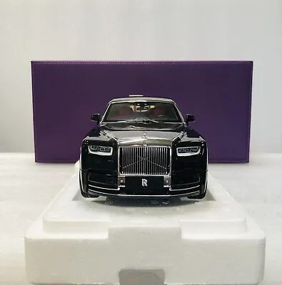 1/18 Rolls-Royce Phantom VIII Black/Red Interior Diecast Limited Dealer Edition • $495