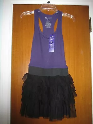 Miley Cyrus Maxazria NWT Purple/black Dress Sz XS Tulle Layered Skirt • $4.95
