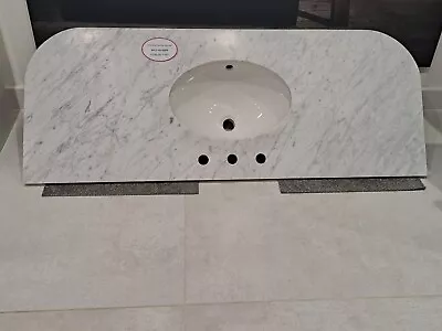 Bathroom Sink Countertop Carrara White Marble • £530