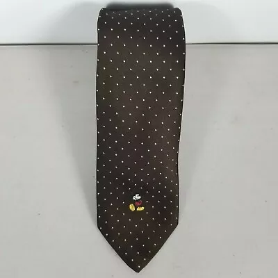 VTG Mickey Mouse By Cervantes Walt Disney Productions MADE IN USA BROWN NECKTIE • $19.99