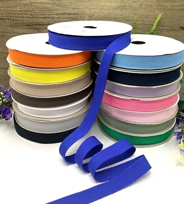 100% Cotton Herringbone Twill Tape Webbing 25mm 1 Inch Apron Straps Bag Handles • £1.05