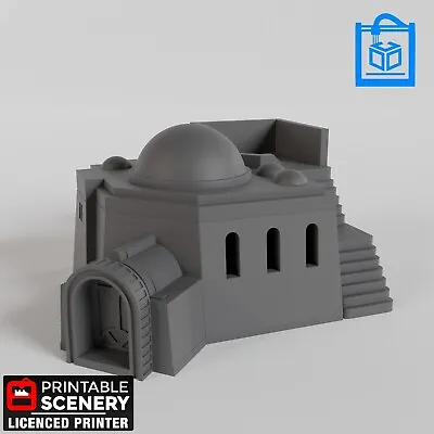 Sci-Fi Adobe Hut D Tabletop Gaming Terrain 3D Print 10/15/20/28/32MM • £7.26