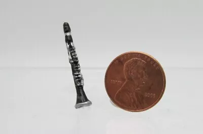 Dollhouse Miniature Metal Clarinet Musical Instrument MUL1062 • $2.69