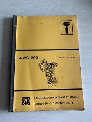 Zahnradfabrik (ZF Hydromedia) 4 WG 200 Transmission Service Manual • $125