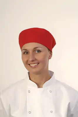 Red Polycotton Unisex Chef Hat/Beanie/Skull Cap • £6.99