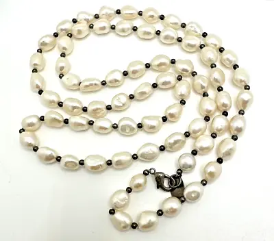 Vintage COLDWATER CREEK Genuine Pearl Necklace Freshwater Baroque 36  • $24.95