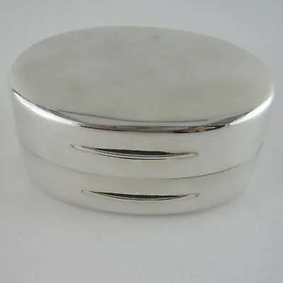 Good Quality Mappin & Webb Oval Sterling Silver Box • $298.40