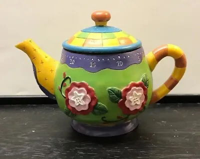 Vintage Milson & Louis Hand Painted Ceramic Timer Teapot Floral Design RARE • $29.99