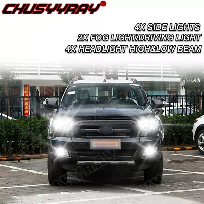 £49.99 • Buy For Ranger 2016+ Upgrade Package H15 H11 T10 Canbus Led Headlight Drl Fog Bulbs